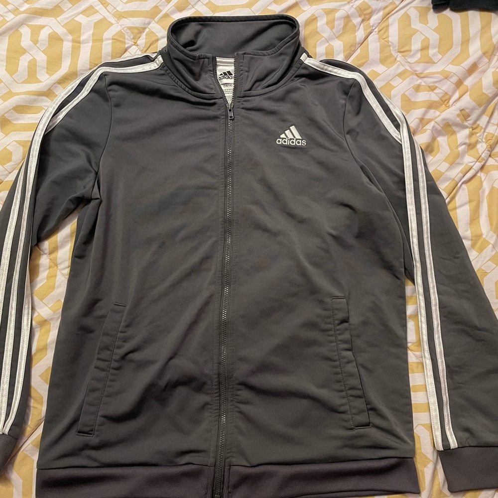 Grey boys adidas 14-16 zip up jacket